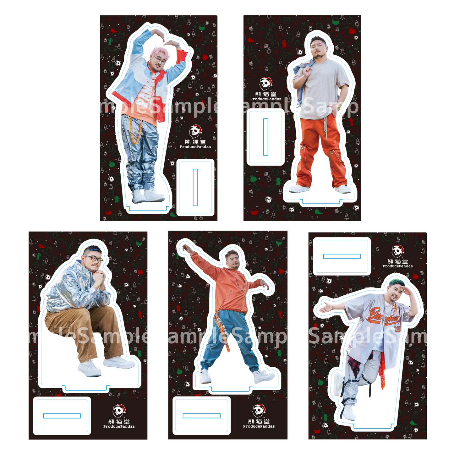 《熊猫堂ProducePandas》"Xmas Live Tour 2024"ランダムアクリルスタンド【C】|Random acrylic Stand【C】