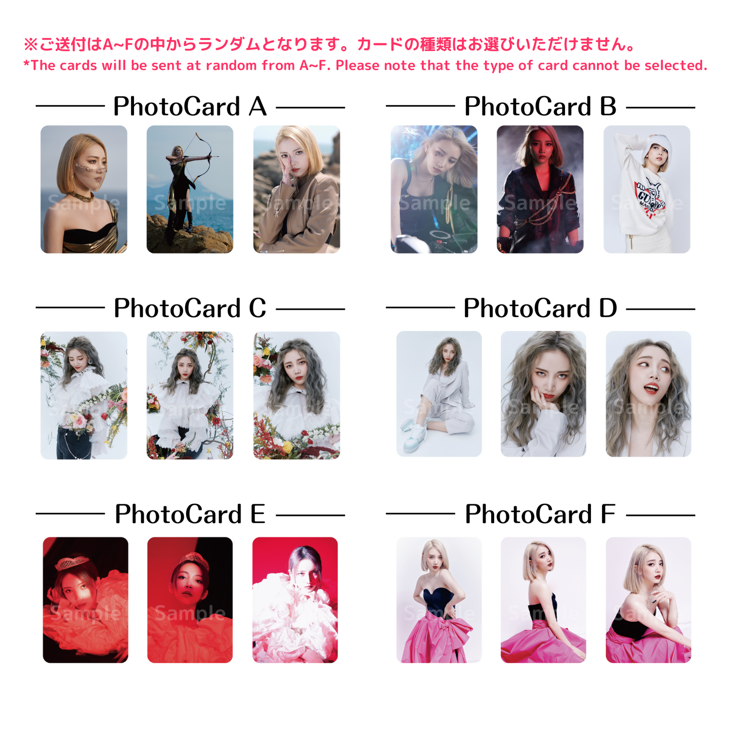 《スー・ルイチー/苏芮琪/Sury Su》ランダムフォトカードセット/Random Photo Card Set