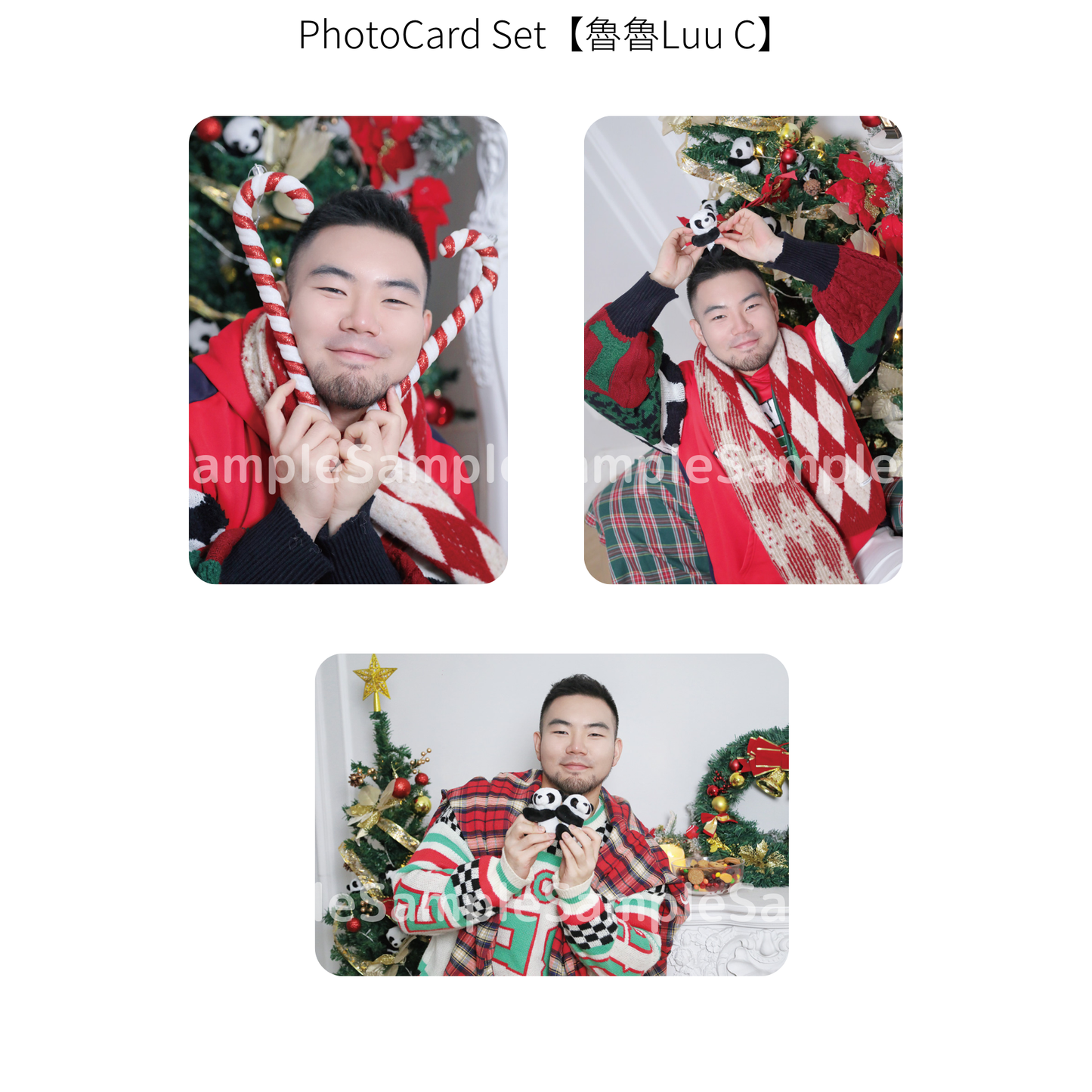 《熊猫堂ProducePandas》"Xmas Live Tour 2024" 魯魯フォトカードセット【A】【B】【C】｜Luu Photo Card set【A】【B】【C】